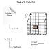 Wall35 Multipurpose Mail Organizer Wire Basket Wall Mounted with S Hooks Magazine Holder Coat Rack Foyer Storage with Key Hooks for Kitchen Entryway and Garage Black