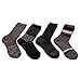 Kirkland Signature 4 Pairs Ladies Women Trail Hiking Friendly Socks – Extra Fine Merino Wool – US Shoe Sizes 4-10.5″ – Black and Grey Shadesthumb 1