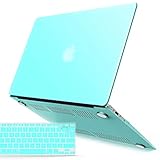 iBenzer Basic Soft-Touch Series Plastic Hard Case & Keyboard Cover for Apple Macbook Air 13-inch 13" A1369/1466 (Turquoise)