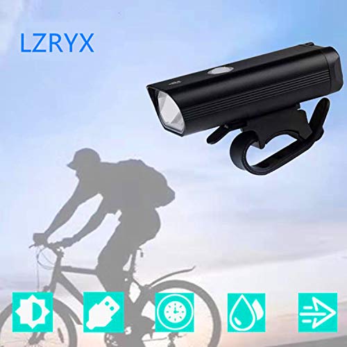 image for LZRYX Bicycle Headlight, USB Rechargeable 400 Lumen LED Bike Front Lig