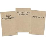 Archie McPhee 3 Grump Notebooks, Things That Annoy Me, 3 Pack