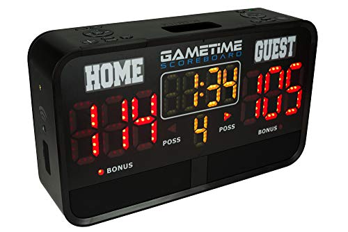 Gametime Digital Sports Scoreboard Indoor & Outdoor - App Controlled with WiFi, Rechargeable, Portable & Weather Resistant - 4 Built-in Speakers to Stream Music, Play Sound Effects & Announce Gametime Digital Sports Scoreboard Indoor & Outdoor - App Controlled with WiFi, Rechargeable, Portable & Weather Resistant - 4 Built-in Speakers to Stream Music, Play Sound Effects & Announce