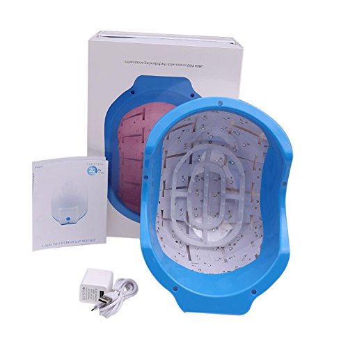 Zinnor Hair Growth Helmet, Light Therapy Hair Regrowth Cap Hap with 80 Diodes for Men and Women with Pattern Baldness Thinning Hair, Hair Growth System Hair Loss Treatment for Home Use â€“ White