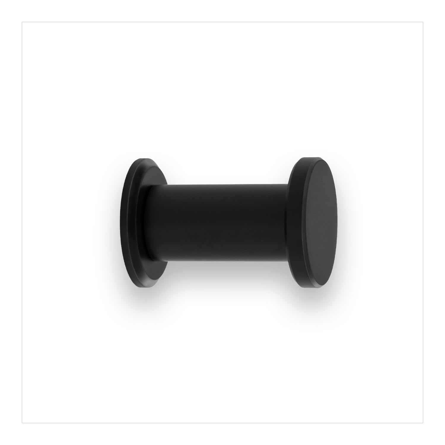 EVI Herrajes Bathroom Hanger | Stainless Steel Wall Hanger | Black Lacquered | for Hanging Clothes, Coats or Towels| Towel Rack with Invisible Screw | 190CBNG