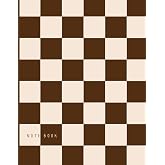 Checkered Notebook: Aesthetic Notebook Checkerboard, Blank Lined ...