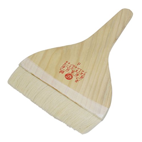 uxcell Wooden Handle Faux Wool Filament Oil Paintbrush 8 Inch Wide Beige