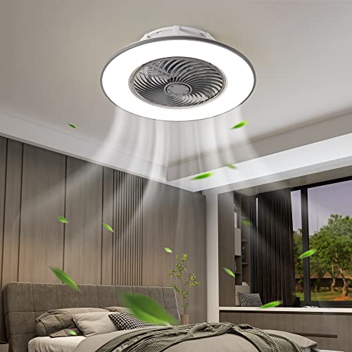 YANASO Low Profile Ceiling Fan, Bladeless Ceiling Fan with Lights and