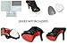 Shoe Bottoms Slip Resistant Shoe Sole Cover Protector for Heels Self-Stick Pads - Available in Clear, Black, or Red (Clear)