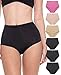 Barbra Lingerie Women's 6 Pack High Waist Cool Feel Brief Underwear Panties Small to 5XL