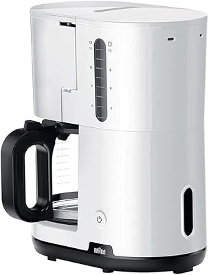 Breakfast1 Cafetière à filtre AromaCafe, système OptiBrew, arrêt automatique, Cafetière jusqu'à 10 tasses, verre compatible lave-vaisselle, 1000 W, blanc