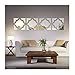 Alrens(TM)20pcs/Set Geometric Art 3D Acrylic Mirror Wall Sticker Home Decor DIY Kitchen Living Room TV Background Decoration