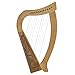 Design Toscano Celtic Knot Walnut Tara Harp Instrument and Display, 20 Inch, Walnut and Birch Wood, Natural