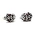 Xusamss Punk Body Piercing Earrings Titanium Steel Flame Skull Crystal Eye Stud Earrings