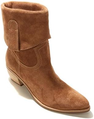 Diego Di Lucca Tomahawk Suede Foldover Cuff Pull-On Boot Tan 9.5M New 493-573