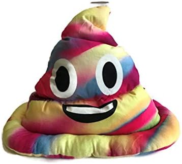 Emoji Smiling Rainbow Poop Soft Plush Pillow Hat