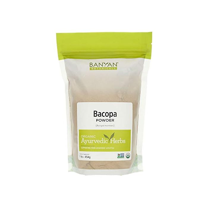 Banyan Botanicals Bacopa Powder, 1 Pound - USDA Organic - Bacopa monniera - Ayurvedic Herb for Memory & Focus