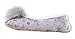 Arctic Paw Slippers for Women - Fleece Lined with Faux Fur Pompoms, Grey, 7-8