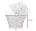 A&S Creavention® Vine Cupcake Holders Filigree Vine Designed Decor Wrapper Wraps Cupcake Muffin Paper Holders - 50pcs (50, Brilliant Silver)