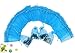 Wuligirl 100pcs 4x6 Sheer Organza Bags with Drawstring for Jewelry Pouch Party Wedding Favor Baby Shower Candy Seashell Bags for Women Girls (100pcs Sky Blue, 4x6