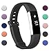 Fundro Compatible for Fitbit Alta Bands, Soft Silicone Replacement Classic Bands Available in Varied Colors with Secure Buckle for Fitbit Alta HR (C# 1-Pack Black, Large)