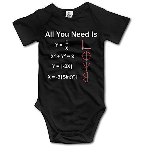 All You Need is Love Math Cotton Infant Bodysuit Playsuit Union Suit Baby Short-Sleeve Bodysuit
