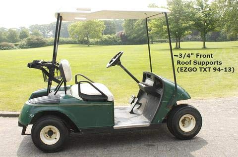 Doorworks Hinged Door Golf Cart Enclosures - EZGO TXT 94-13 Marine Vinyl Cart Cover, Swinging Hard Doors, 4 Sided, Zippered Drivable Golf Cart Cover Fits Golf Bags, Utility Box, Rear Facing Seat