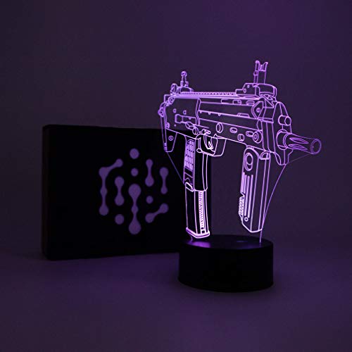 Acryl Illusion Dekoration Dekolicht 3d Led Lampe Csgo Nachtlicht Leuchte 7 Farben Elbeffekt Mac 10 Geschenk Stimmungslicht Motiv Lampen Kuche Haushalt Wohnen