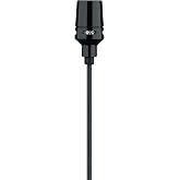 Shure Centraverse CVL Lavalier Condenser Microphone - Black | Cardioid clip-on lavalier mic with TA4F (TQG) connector for Shure wireless bodypacks; hands-free presenting