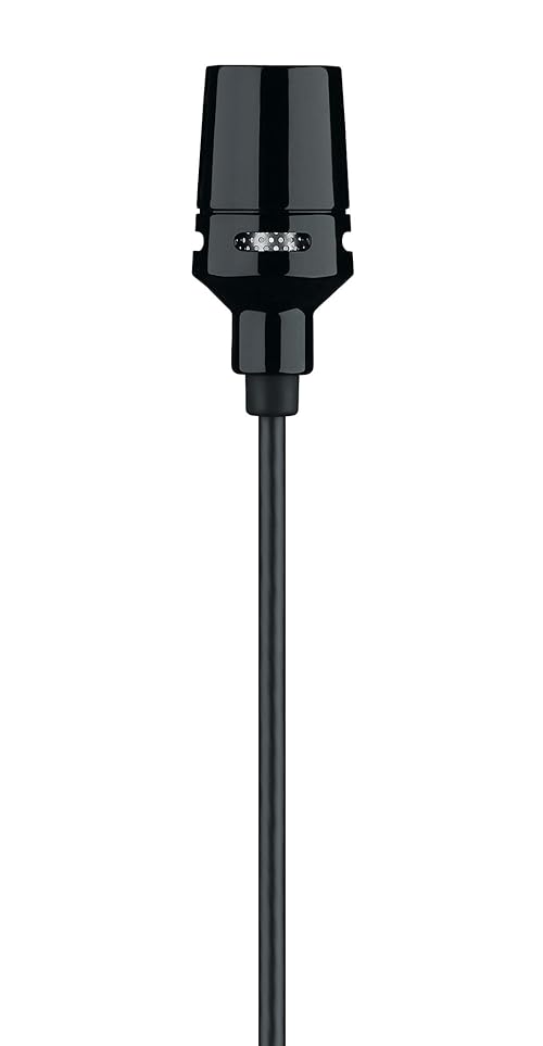 Shure Centraverse CVL Lavalier Microphone - Black, Cardioid Condenser Mini Lav Mic, Clip-On for Hands-Free Use, TA4F (TQG) Connector Wireless Bodypacks (CVL-B/C-TQG)