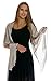ShineGlitz Shawls and Wraps for Evening Dresses, Metallic Glitter Shawls for Women, Sparkling Wedding Metallic Silver Shawl Gift