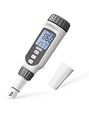 pH Meter, Dr.meter Upgraded 0.01 Resolution High Accuracy pH Tester with Backlit Two-Color LCD Display and ATC, 0-14pH Measurement Range with Data Hold Function Digital pH Tester Pen-PH838