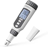 pH Meter, Dr.meter Upgraded 0.01 Resolution High Accuracy pH Tester with Backlit Two-Color LCD Display and ATC
