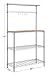 Finnhomy 14x36x61 4-Tiers Adjustable Kitchen Bakers Rack Kitchen Cart Microwave Stand with Chrome Shelves and Thicken Bamboo Cutting Board