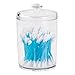 MetroDecor mDesign Bathrooom Vanity Canister Jars for Cotton Balls, Swabs, Cosmetic Pads - Set of 2, Clear
