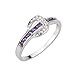 Simulated Amethyst Cubic Zirconia Belt Buckle of Loyalty Ring Sterling Silver (Color Options, Sizes 4-10)