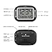 Marathon CL030051BK Atomic Alarm Clock with Auto-Night Light, Temperature & Date - Batteries Included with Easy Control Front Buttons.