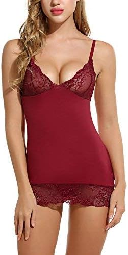 Señoras De Encaje De Lencería Mujeres Maduras Babydolls Moda Suave Conjunto De Lencería con Vestido Delgado Ropa Interior Lencería: Amazon.es: Ropa y accesorios