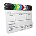 Andoer Movie Directors Clapboard, Acrylic Clapper Board, Photography Studio Video TV Film Slate, Cut Action Scene Clapper, Movie Theater Props Decor, Dry Erase, 9.6×11.7inch