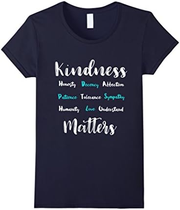 Women's  Kindness Matters - Inspirational Quotes T-Shirt  Medium Navy