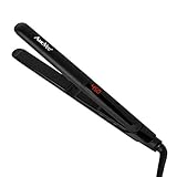 Ceramic LCD Flat Iron, AmoVee Tourmaline Ionic Professional Hair Straightener, 1 Inch, Dual Voltage