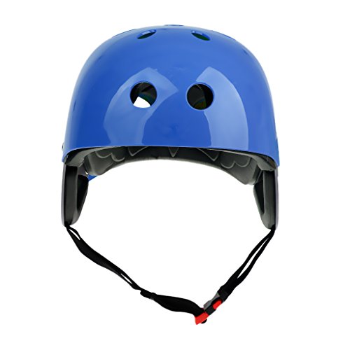 MonkeyJack Pro Safety Adjustable Helmet CE Approved for Whitewater Waterskiing Sports Kayaking Sailing Rafting Boating Head Circumference 22.4''-24.4'' - Blue - Thumbnail 2