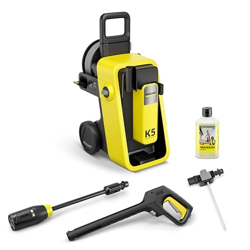 Kaercher K 5 Comfort Premium Pressure Washer, Pressure: 145 Bar, Flow Rate: 500 l/h, Surface: 40 m²/h, Extra Flexible High Pressure Hose, Hose Reel, Multi Jet 4-in-1