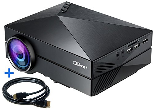 CiBest LED GM60 Movie Projector Full 1080p 1000 Lumens with HDMI Cable