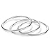 CANDYFANCY 925 Sterling Silver 1.2mm Stacking Midi Thin Rings Thumb Pinky Ring Stack Knuckle Rings for Women Band Ring Size 2.5-8.5
