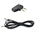 Bose 3.5 to 2.5mm Stereo Cable for QuietComfort 35 Headphones & Airline Adapter