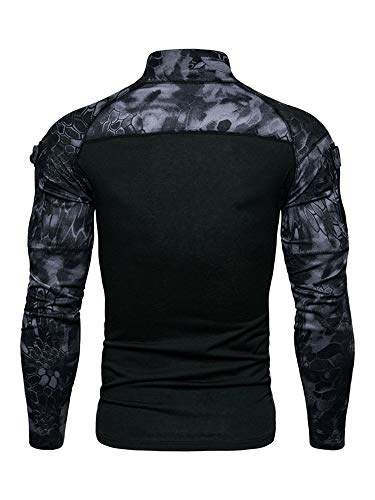 Sexy-Dance-Tactical-Uomo-Camo-Combat-Camicia-a-Maniche-Lunghe-Stile-Militare-Slim-Fit-Outdoor-Top-con-Tasche-per-Caccia-Campeggio-Escursioni