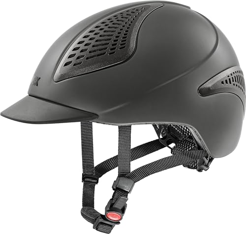uvex Exxential III Reithelm – Sicherheit & Komfort – Leichtes Inmould-Design – Ponytail Cut – Anthracite mat 52-55 cm