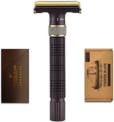 Vikings Blade The Emperor Adjustable Safety Razor Augustus Edition (Vintage Bronze & Cognac)