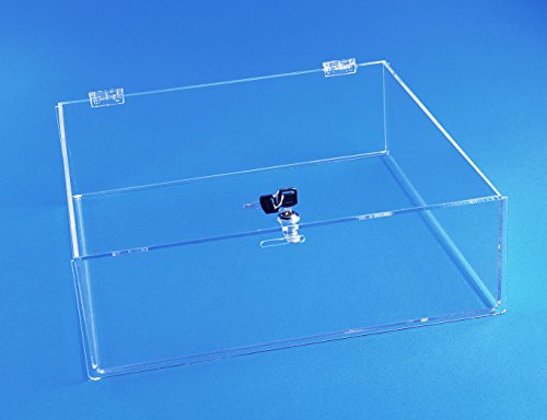 Square Locking Countertop Tray is 4"H x 14"W x 14"D | Jewelry Display Case | Swap Meet Tabletop Display | Display Case