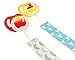 Clip on Pacifier for Boys by Three Blessings Baby | Universal Pacifier Clip 4 Pack | 3 Unique 2-Sided Designs | Non-Toxic, Lead Free, BPA Free Soothie Pacifier Holder | Perfect Baby Shower Gift(Blue)